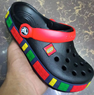 Crocs Lego Clogs Детские черные с красным