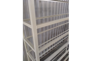 Стеллаж1300х300х2400 из уголка 25х25, порошковая покраска RAL 7032 