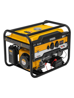 Генератор бензиновый PS-33E, 3.3 кВт, 230В, 15 л, электростартер Denzel