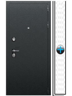 Дверь входная СИЛЬВЕР темное серебро /  Внутренняя ПАНЕЛЬ НА ВЫБОР