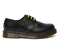 Ботинки Dr. Martens 1461 женские с желтым шнурком черные