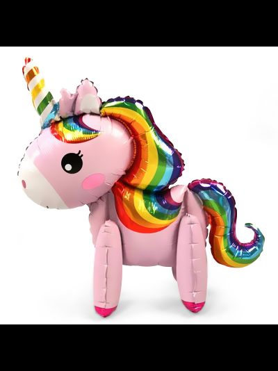 Ходячая фигура с гелием "Единорог радужный"