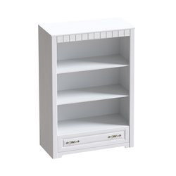 Стеллаж "Прованс" 1070х410х1520 Бодега белая / Патина премиум