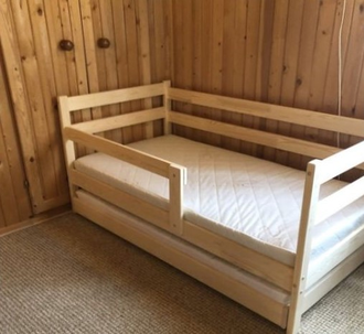 Детская кровать с бортиком от 3 лет 160*80 из Березы (Без покрытия)