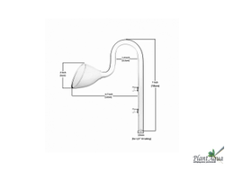 Выход Lily Pipe 13 мм из стекла