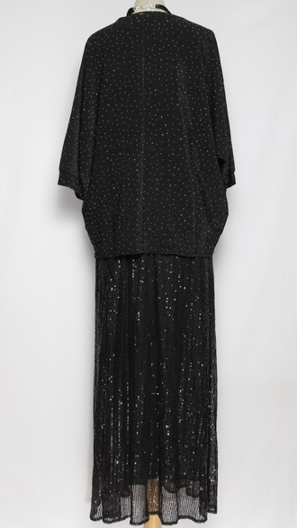 ДЖЕМПЕР с блеском "Кимоно свободный" черный р.48-54(56)