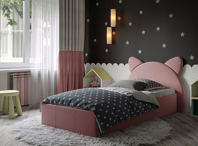 Кровать Китти розовая (Бонмебель)