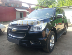 Защита радиатора Chevrolet Trailblazer 2013- (2 части) black PREMIUM