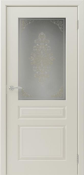 дверь со стеклом К-7 Блюз ваниль