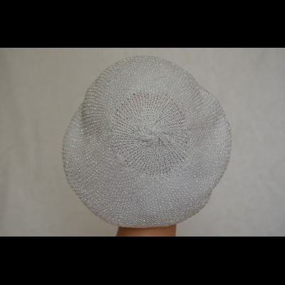 Серебристый берет женский вязаный Vizio Италия 6607