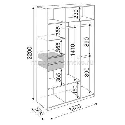 Шкаф 3-дв. Глэдис М23