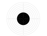 Мишень для стрельбы винтовочная 10х10 см (картон 50 шт.)
