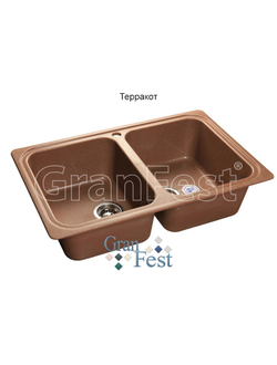 Мойка из искусственного камня Granfest STANDART GF-S780K двойная с сифоном