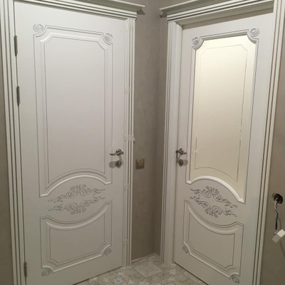 VFD. MILANA 3D/ POLAR PS. МИЛАНА 3D/ БЕЛАЯ ЭМАЛЬ-ПАТИНА СЕРЕБРО. ПОЛОТНО ГЛУХОЕ