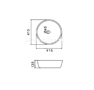 Раковина черная GAPPO GT105-8