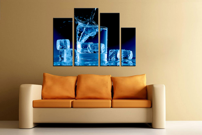 Модульная картина "Кубики освежающего льда"