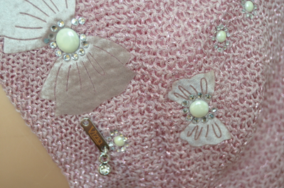 Vizio Италия 6607 берет розовый с бабочками фото