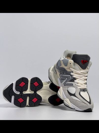 New Balance 9060 Light Grey с мехом