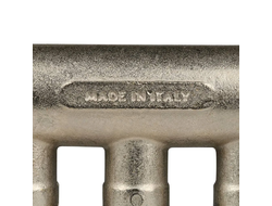 Коллектор распределительный STOUT с шаровыми кранами 1", 3 отвода 1/2" (синие ручки) (Арт. SMB 6211