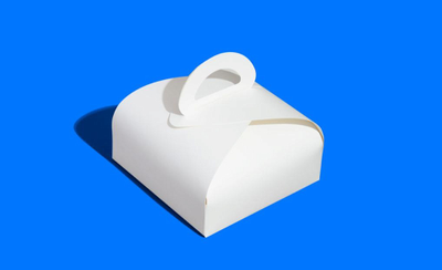 Упаковка сборная кондитерская с/р (белая), 220*220*120мм