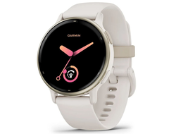 Garmin VivoActive 5 Cream Gold Aluminum Bezel with Ivory Case and Silicone Band (010-02862-11 / 010-02862-5B)