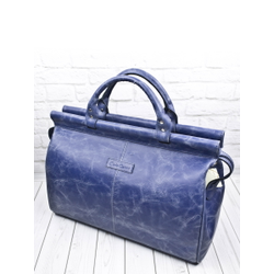 Кожаный саквояж Veano blue (арт. 4004-07)