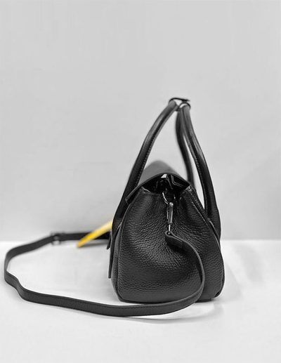 (АРТИКУЛ: 9965/6) СУМКА ЖЕНСКАЯ, НЕБОЛЬШАЯ, НАТУРАЛЬНАЯ КОЖА, ЧЕРНАЯ, С ПЛЕЧЕВЫМ РЕМНЕМ