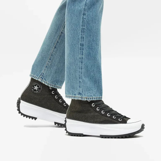 Зимние кеды Converse Run Star Hike черные на платформе