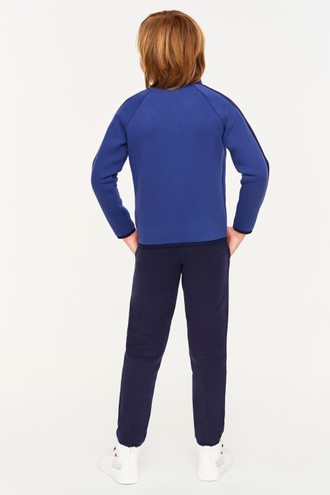 Теплый  спортивный костюм детский, 12SKD-1096/1, синий.