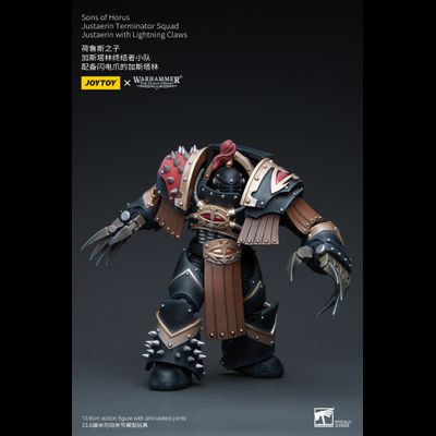 Терминатор Сынов Хоруса (Warhammer Horus Heresy) - КОЛЛЕКЦИОННАЯ ФИГУРКА 1/18 Sons of Horus Justaerin Terminator Squad with Lightning Claws (JT9725) - JOYTOY