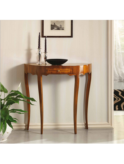 КОНСОЛЬ  "ПОЛУЛУНА" (L70*P27*H77) ШПОНИРОВКА ОРЕХОМ ART. 18.19 TOSATO