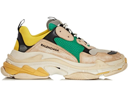 Balenciaga Triple S Желто-зеленые-бежевые