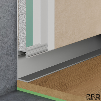 Теневой плинтус скрытого монтажа Pro Design 7210 Анодированный