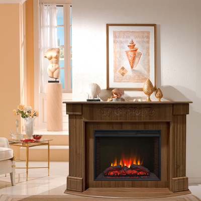 камин Венеция орех с очагом Sparta 25.5 LED