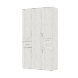 НЕЛЬСОН-2 Шкаф 3-х дверный дуб крафт белый ш*в*г 1200х2200х505 мм