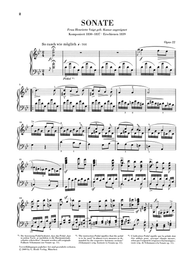 Шуман. Соната для фортепиано g-moll, op. 22