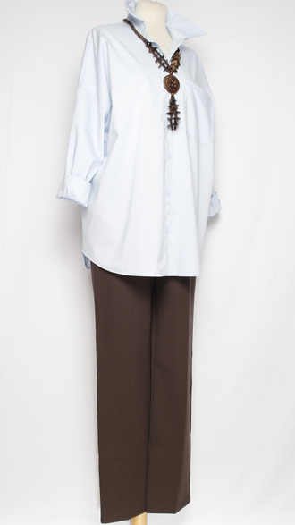 РУБАШКА "КЛАССИКА Карман" голубая  р.50,52,54,56,58,60