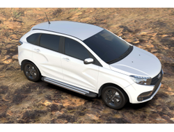 Комплект алюминиевых порогов Arbori Luxe Silver 1700 для LADA Xray 2015-нв ( AFZDAALLADXR04 )