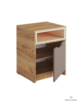 Rich Тумба ТМ-001 Дуб Крафт золотой - Миндаль/Глиняный серый