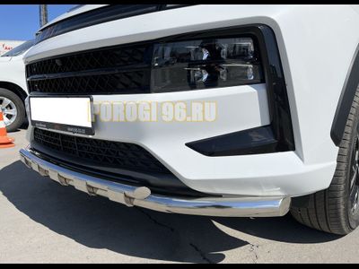 Защита переднего бампера двойная с перемычками d60/42 для JAC JS6 2022-