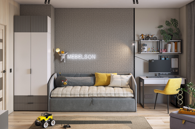 Композиция Детской ЗЕФИР Белое дерево/Серый