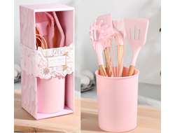 Набор кухонной утвари 5 предметов  «Для самых вкусных блюд», 12,5 × 12,5 × 33 см