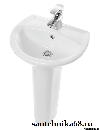 Раковина с пьедесталом Sanita Умывальник-тюльпан Аттика-48 с отверстием