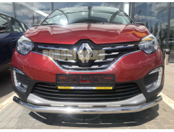 Защита переднего бампера с подгибами d60 для Renault Kaptur (2020-...)