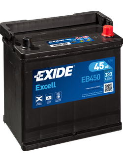 АККУМУЛЯТОР АВТОМОБИЛЬНЫЙ EXIDE EXCELL EB450 R+ 45AH 330А (EN)