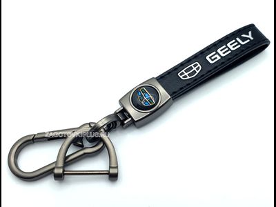 Премиум кожаный брелок с логотипом GEELY