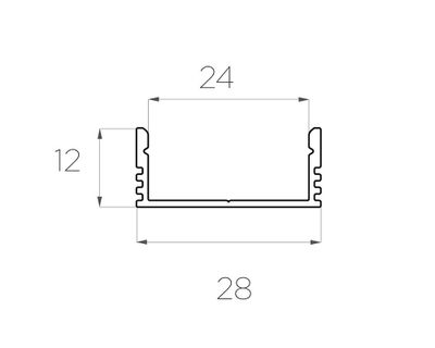 Алюминиевый профиль 4L-2812-S ANOD