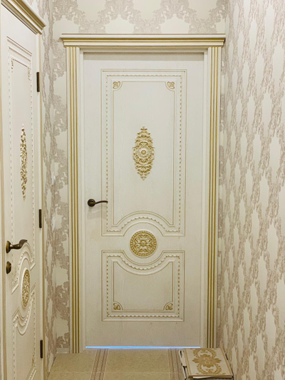 VFD. GRETA/ BIANCO CLASSIC PG. ГРЕТА/ БЬЯНКО КЛАССИК-ПАТИНА ЗОЛОТО. ПОЛОТНО ГЛУХОЕ