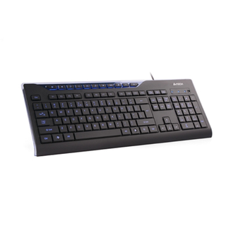 Клавиатура с подсветкой, A4 KD-800L USB, Multimedia Slim, черный