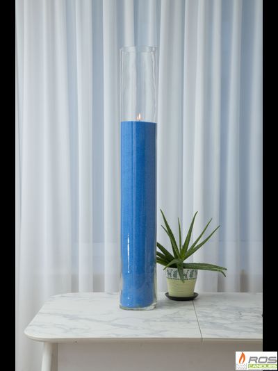 Насыпная свеча "Цилиндр 100 см", синяя "Синий"